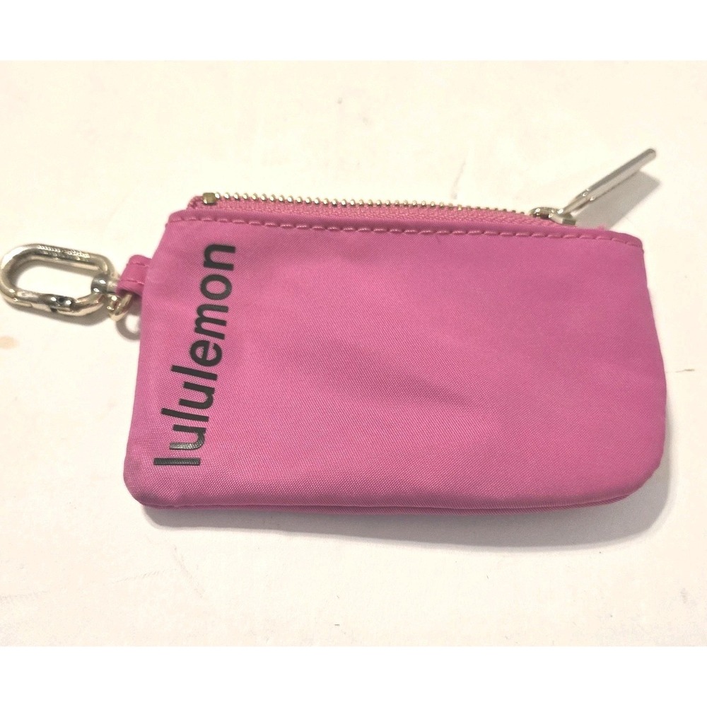 Lululemon Hot Pink Keychain Change Purse ID Holder